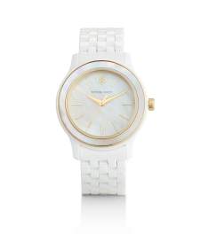 Alex Two Tone Stainless Steel 35mm Watch in White Ceramic | Kendra